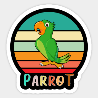 Vintage Retro Parrot Sticker